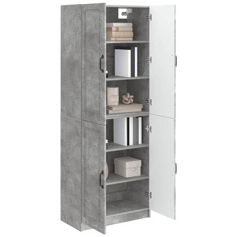 Set di armadi 2 pcs Grigio Cemento Legno ingegnerizzato - Foto 2