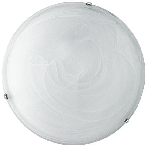 Plafoniera Duna Bianca, Vetro Alabastro, E27 Ø30 Cm - Foto 5
