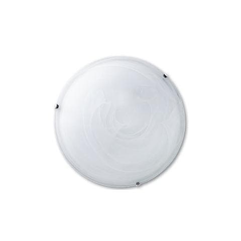 Plafoniera Duna Bianca, Vetro Alabastro, E27 Ø30 Cm - Foto 1