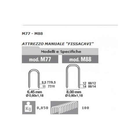 Punti metallici M88/12 Cf. 1000pz. - Foto 1