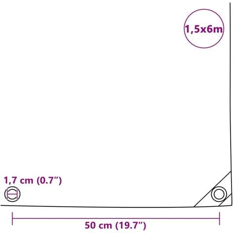Telone 650 G / m² 1,5x6 M Verde - Foto 2