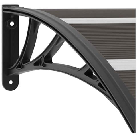 Pensilina Per Porta Nera 200x100 Cm In Plastica - Foto 6