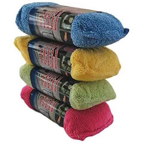 Spugna Detergente In Microfibra, 8 Pezzi, Colori Assortiti - Foto 2