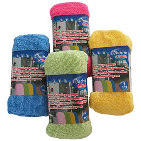 Spugna Detergente In Microfibra, 8 Pezzi, Colori Assortiti - Foto 1