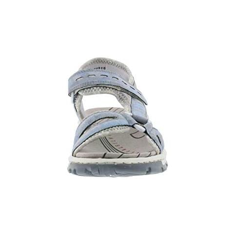 68879 Donna Sandali Da Trekking, Outdoor Sandali, Sandali Sportivi, Scarpe Estive, Il Cielo / Fiore Argento / 12.42 Eu / Uk 8 - Foto 2