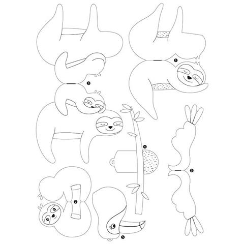 Kit Di Mobile Da Decorare Per Bambini - Bradipo - Foto 1