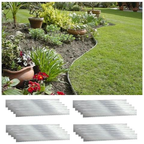 Cordoli Per Aiuole Altezza 10-14 Cm Lunghezza 1- 30 M | Bordure Per Aiuole Green Universe | Aiuole Giardino Ampio 10 Cm Folla 20 - Foto 4