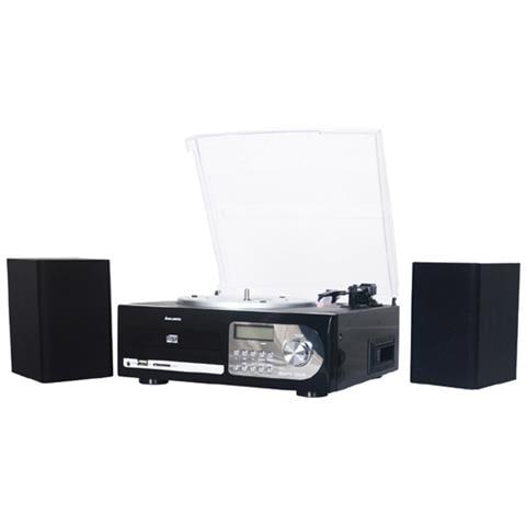 Giradischi TT 38R a 3 Velocità con USB / SD / AUX con Lettore CD / MP3 / Telecomando Colore Nero - Foto 1