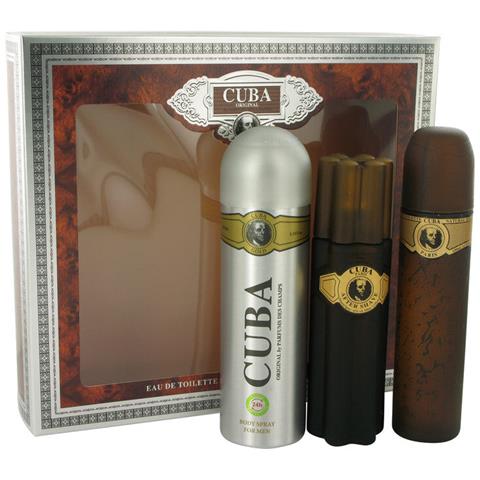 Cuba Gold By Gift Set -- 3.3 Oz Eau De Toilette Spray + 3.3 Oz After Shave Spray + 6.7 Oz Body Deodorant Spray (men) - Foto 1