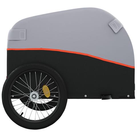 Rimorchio Da Bici Da Carico Nero E Arancione 45 Kg In Ferro - Foto 2
