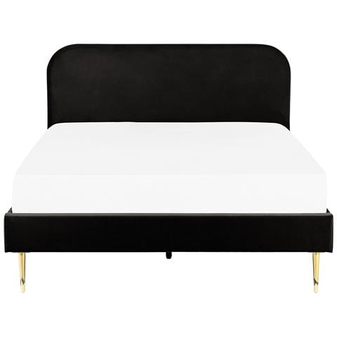 Letto Velluto Flayat 180 X 200 Cm Nero - Foto 7