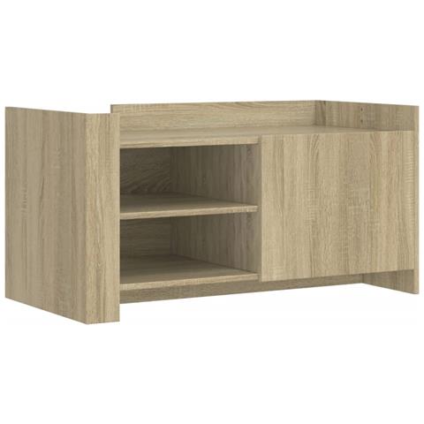 Tavolino Salotto Rovere Sonoma 100x50x50cm In Legno Multistrato - Foto 2