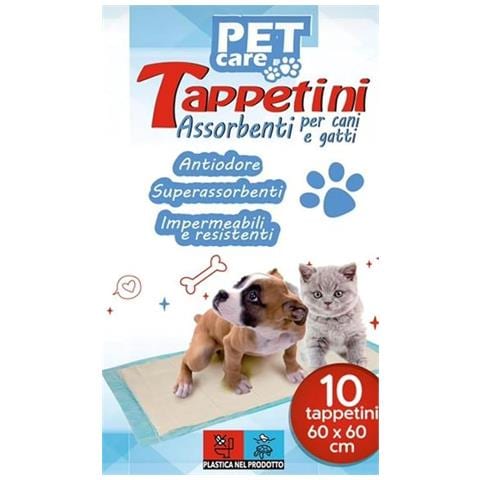 Tappetini Assorbenti Per Cani E Gatti 60x60 (confezione Da 10pezzi) - Foto 1