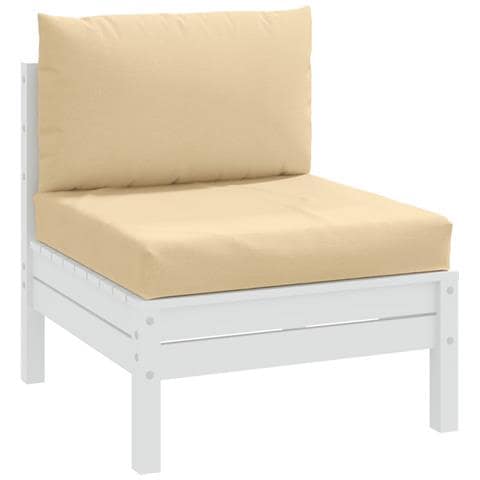 Cuscini Per Pallet 2 Pz Beige Mélange In Tessuto - Foto 1