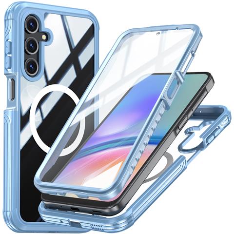 Custodia Per Telefono A16, Custodia Protettiva In Vetro Temperato 9h A 360° Blue - Foto 2