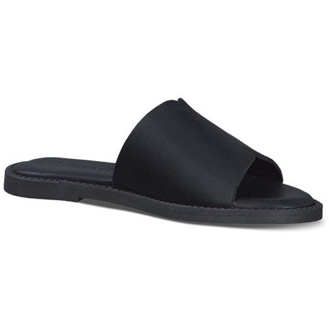 Black Casual Open Slippers Ciabatte Pelle Scarpe Donna Nero Eu 38, 1-27135-42 001 - Foto 1
