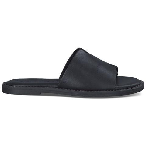 Black Casual Open Slippers Ciabatte Pelle Scarpe Donna Nero Eu 38, 1-27135-42 001 - Foto 2