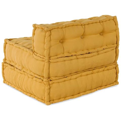 Pouf Modulare Giallo 70x70x54 in Tessuto - Foto 10