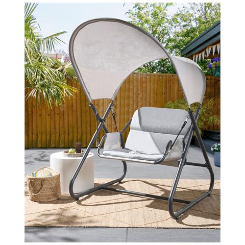 Dondolo Da Giardino Solagna Metallo Grigio Chiaro - Foto 1