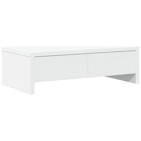 Supporto Monitor Con Cassetti Bianco 50x27x15 Cm In Truciolato - Foto 2