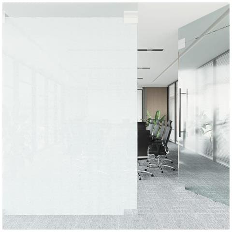 Pellicola Statica Smerigliata Bianco Trasparente 90x1000 Cm Pvc - Foto 3