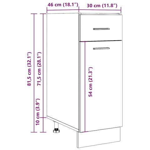 Cassettiera “Lyon” Rovere Artigianale 30x46x81,5 cm - Foto 10