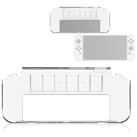 Custodia Con 6 Slot Per Schede Da Gioco, Compatibile Con Switch Oled. 24,5x10,3x2 Cm. Colore Trasparente - Foto 1