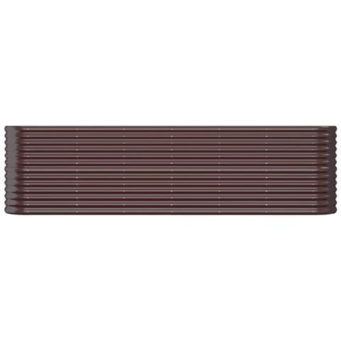 Letto Giardino Acciaio Verniciato A Polvere 260x40x68cm Marrone - Foto 2