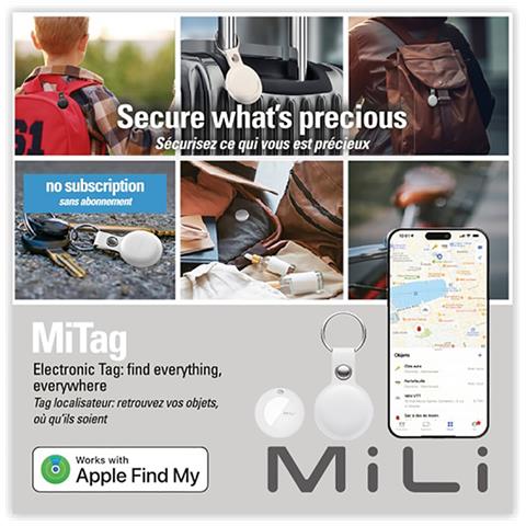 Portachiavi Tracker Mitag In Similpelle Apple Find My Ip67, Bianco - Foto 2