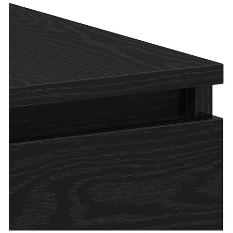 Scrivanie 2 pezzi in rovere nero 140x50x76 cm in legno ingegnerizzato - Foto 9