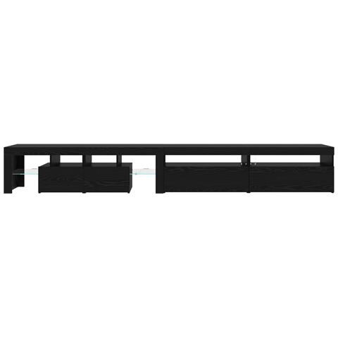 Mobili TV  3 pcs con Luci LED Quercia Nera Legno Ingegnerizzato, Mobili TV  con Luci LED 2 pcs Quercia Nera 75x35x40 cm Legno Ingegnerizzato - Foto 9