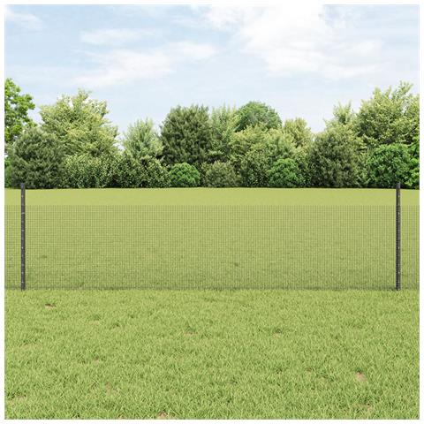Recinzione in rete saldata con 22 post U grigi 0.5x50 m acciaio - Foto 2