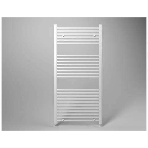 Scaldasalviette Termoarredo 80x50 Cm (int.45) Bianco Da Bagno Tubi Dritti Michali - Foto 1