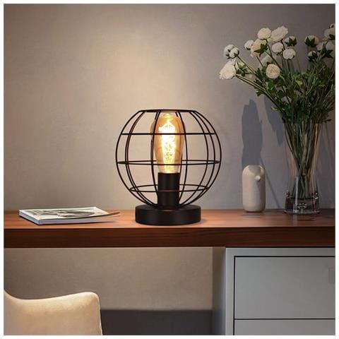 Lampada Da Scrivania Retrò Nera E27 In Metallo, Massimo 40 W - Foto 8