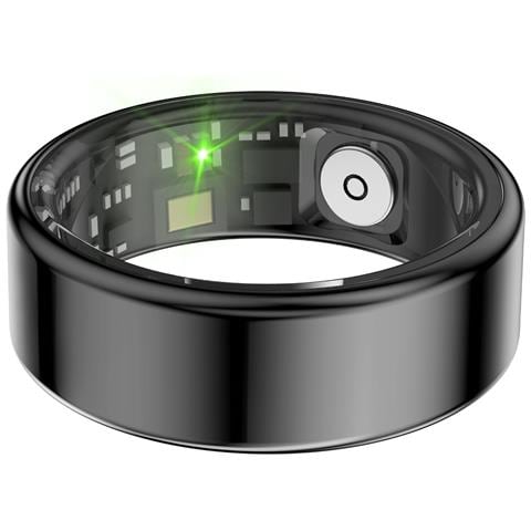 Anello Intelligente: Monitoraggio Sonno, Frequenza Cardiaca, Spo2, Ip68, 30 Giorni Standby Black 9 - Foto 1