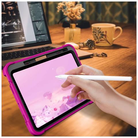 Custodia Per Ipad Pro 5/4/3 12.9"" Con Supporto E Alloggiamento Per Stilo Rosa - Foto 4