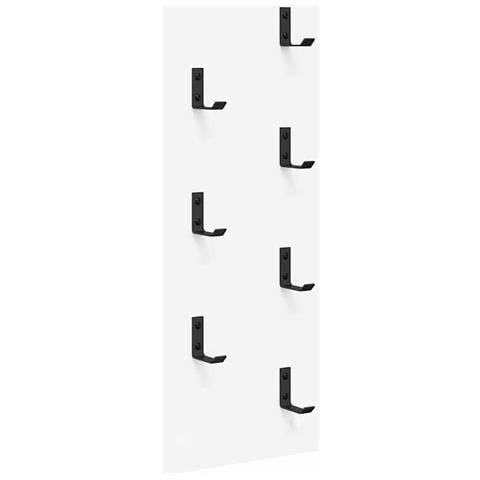 Appendiabiti a muro Bianco 30 x 1.5 x 80 cm Legno multistrato - Foto 1