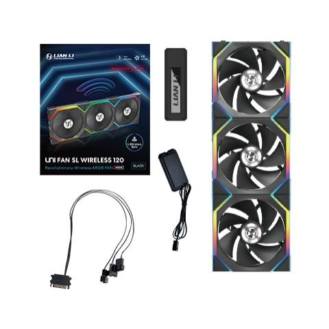 UNI FAN SL Wireless 120 Reverse Blade Case per computer Ventilatore 12 cm Nero 3 pz - Foto 1