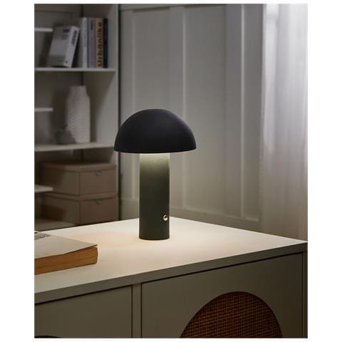 Lampada Da Tavolo Senza Fili A Led Bojo Con Dimmer Metallo Verde Scuro - Foto 1