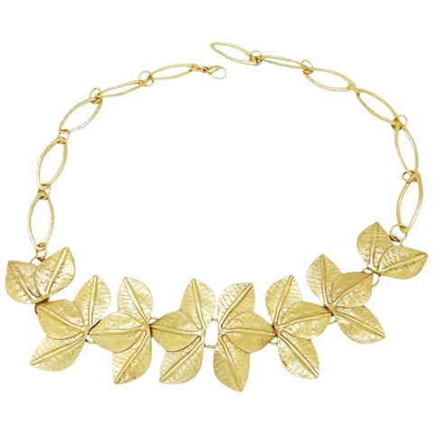 Cintura A Cascata Con Foglie 3d In Oro - Foto 1