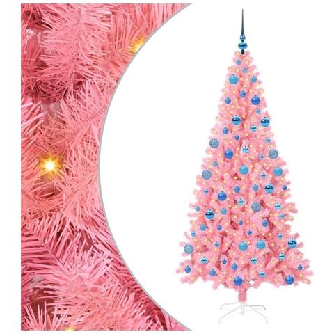 Albero di Natale con 300 LED con supporto Rosa 180 cm PVC - Foto 1