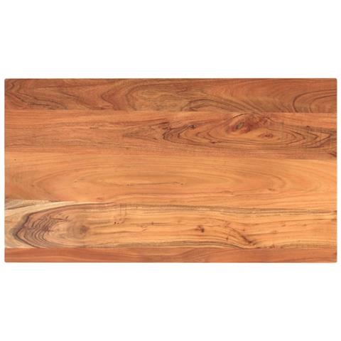 Piano Tavolo 110x70x2,5 cm Rettangolare Legno Massello Acacia - Foto 1