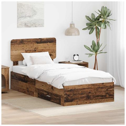 Struttura del letto Legno vecchio 90 x 190 cm Legno multistrato - Foto 2