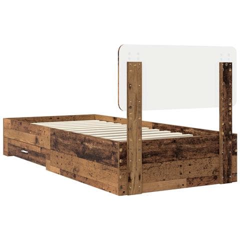 Struttura del letto Legno vecchio 90 x 190 cm Legno multistrato - Foto 9