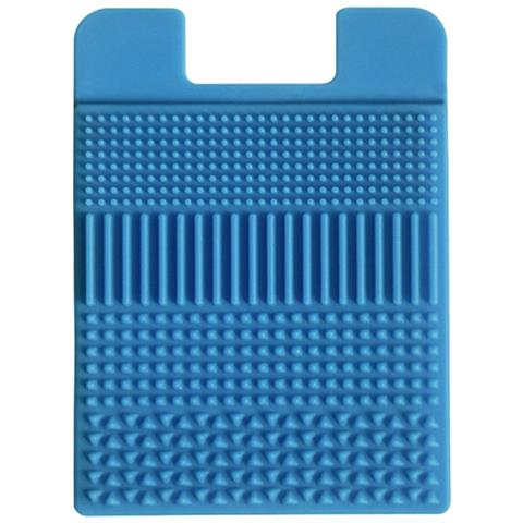 Porta Tessere In Silicone Con Texture Sensoriale, Portafoglio Adesivo Portatile Per Telefono Blue - Foto 1