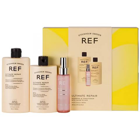 Gift Box Set : Ultimate Repair, Sulfates-free, Hair Shampoo, Repairing & Strengthening, 285 Ml + Ultimate Repair, Sulfates-free, Hair Conditioner, For Hydrate /detangle & Shine, 245 Ml + Shine Elixir, Hair Serum, Softening, 80 Ml - Foto 1
