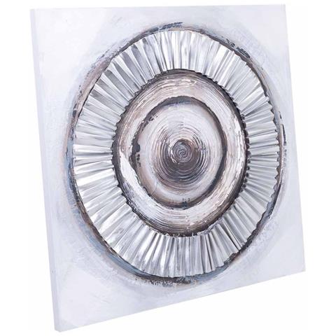 Quadro In Rilievo Dipinto A Mano 80x80x3h - Foto 1