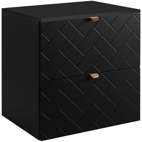 | Mobile sottolavabo 60 cm - Noir Mat - Mobili bagno - Mobili bagno - Mobile sottolavabo - Piano di lavoro nero - Foto 1
