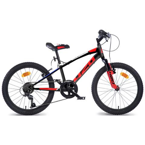 Bici Mountain Bike Bambino Mtb Bicicletta Bimbo Misura 20 Art. 420us Sport 6v Forcella Ammortizzata Linea Aurelia - 20 Nero Rosso - Foto 1