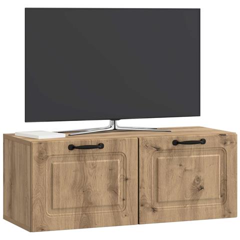 Mobile Porta TV da Muro Rovere Artigianale 78,5 x 31 x 30 cm - Foto 2
